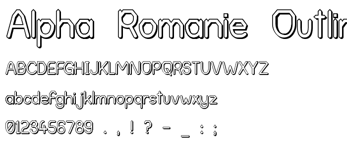 Alpha Romanie Outline G98 font